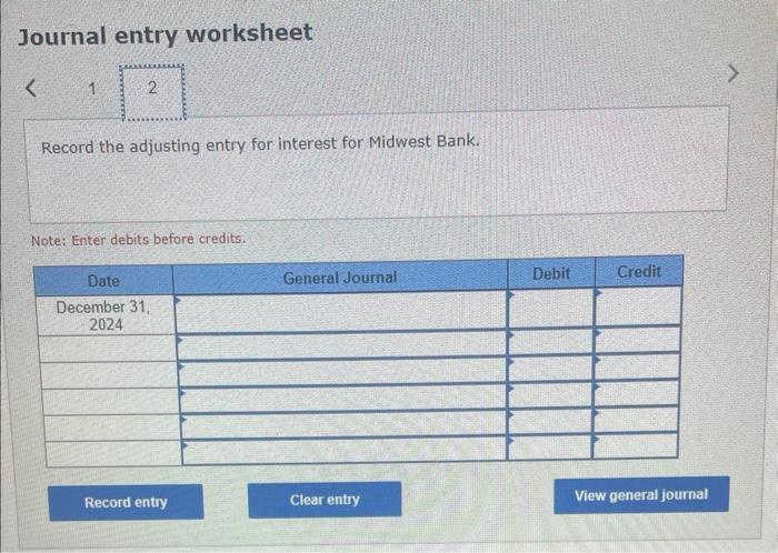 Solved Problem 8-2A (Algo) Record notes payable and notes | Chegg.com