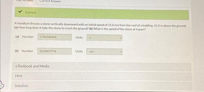 Solved Why is -g used in the calculation and not +g? Given | Chegg.com