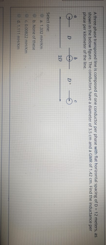 Solved A Three-phase Transposed Line Is Composed Of One | Chegg.com