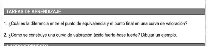 1. ¿Cuál es la diferencia entre el punto de equivalencia y el punto final en una curva de valoración? 2. ¿Cómo se construye u