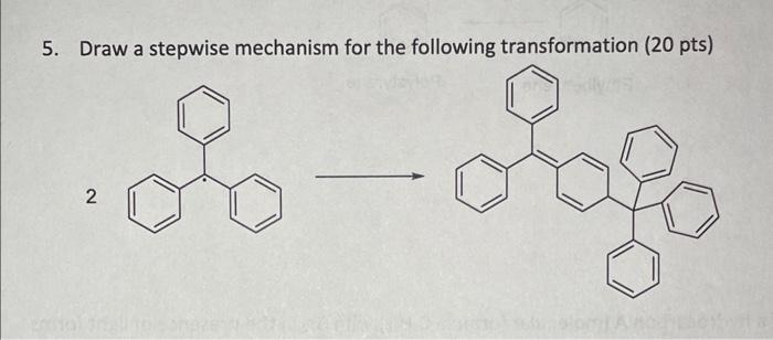 Draw a stepwise mechanism for the following transformation (20 pts)
2