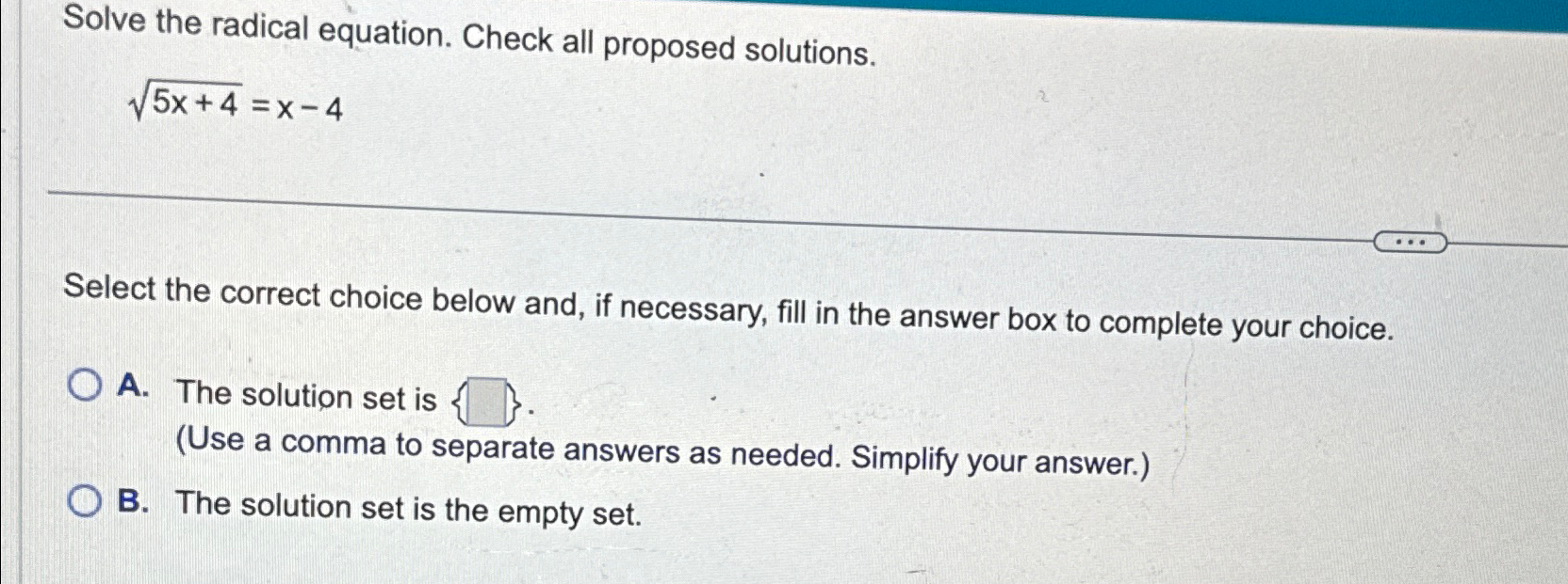 Solved Solve the radical equation. Check all proposed | Chegg.com