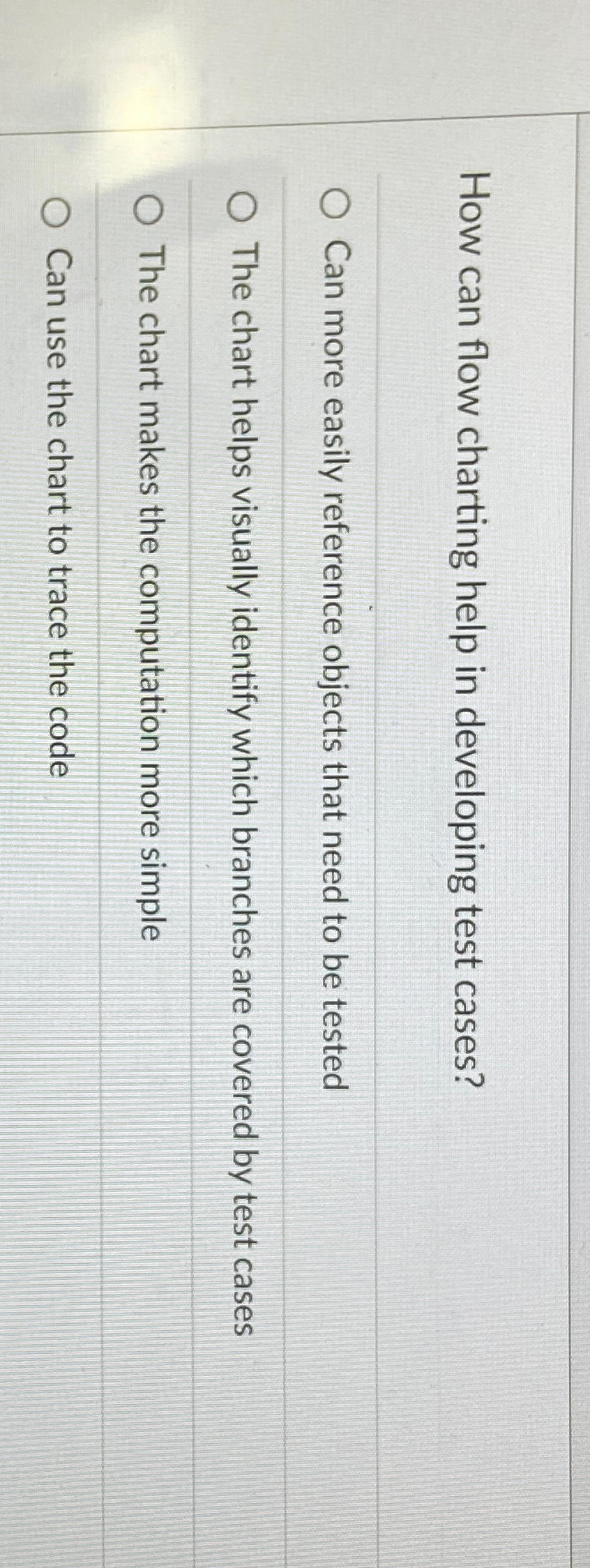 Solved How can flow charting help in developing test | Chegg.com