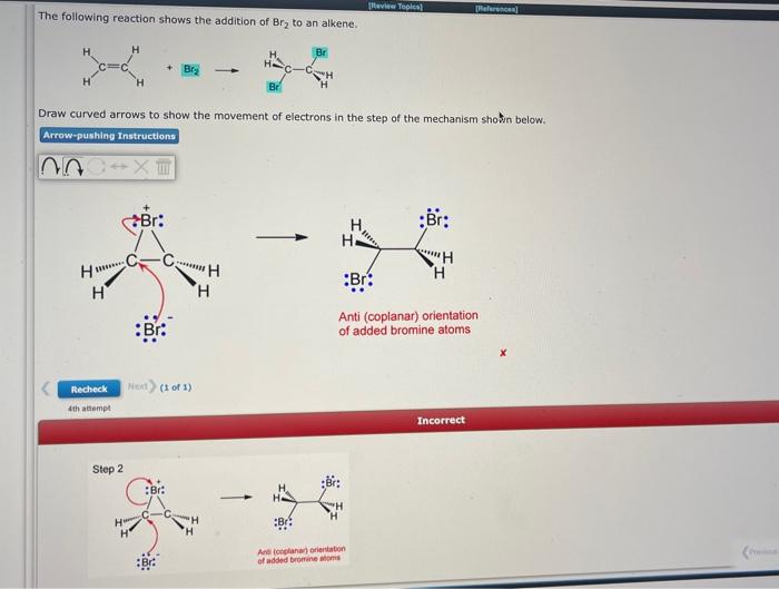 Solved The following reaction shows the addition of Br2 to | Chegg.com