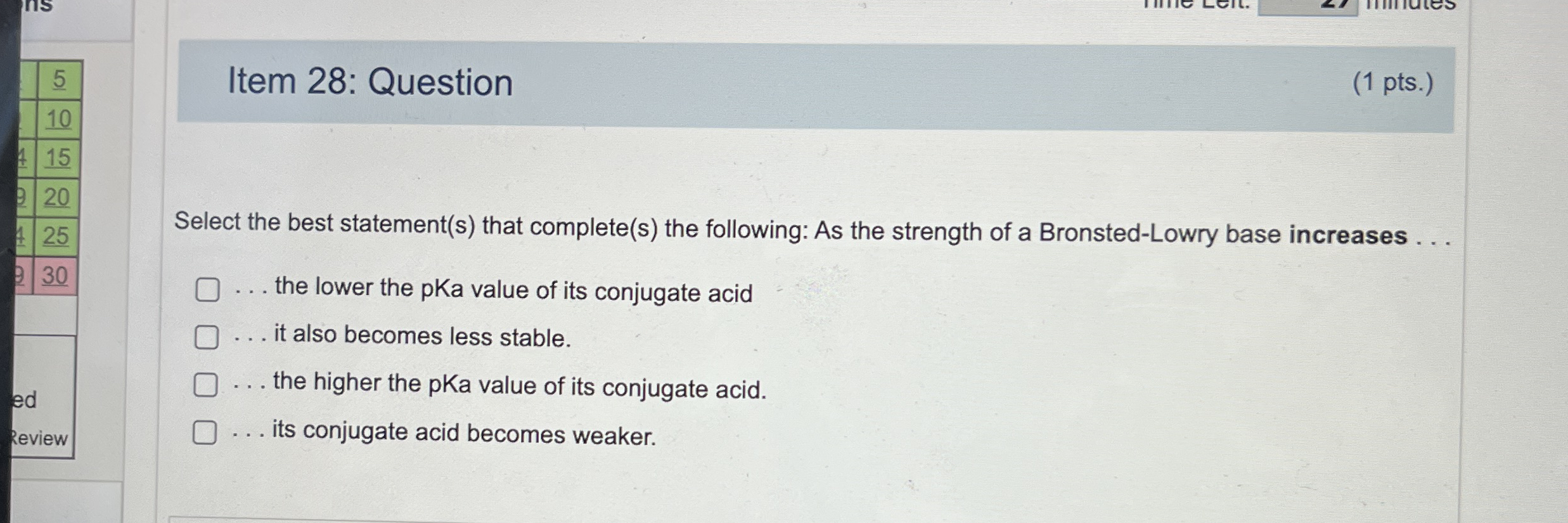 5Item 28: Question(1 ﻿pts.)Select the best | Chegg.com