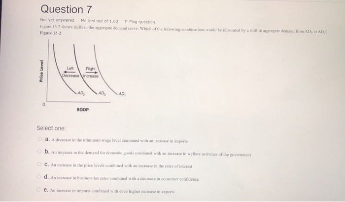 solved inflation willselect one:a. decrease... Solved Question 7 Not yet answered Marked out of 1.00 F Flag | Chegg.com