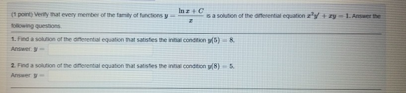 Solved = 1. Answer the T In 2 + (1 point) Verify that every | Chegg.com ...