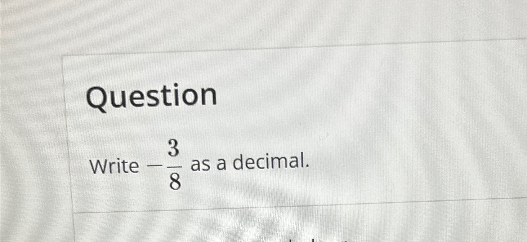 how do you write 1 3 8 as a decimal