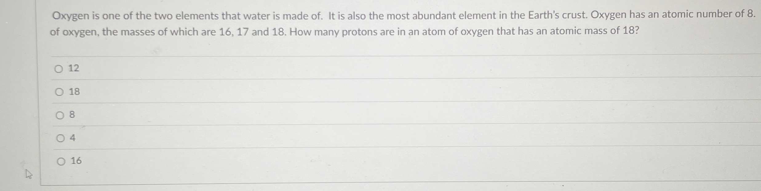 Solved Oxygen is one of the two elements that water is made
