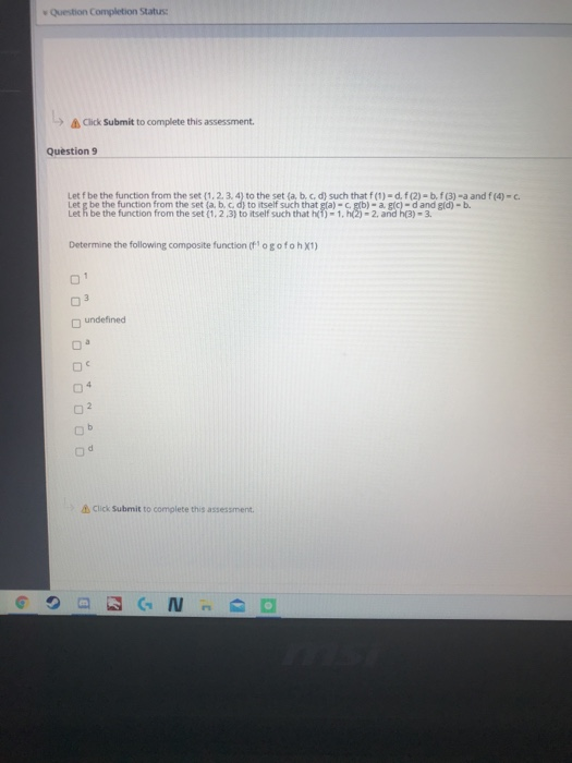 Solved Question Completion Status: Click Submit to complete | Chegg.com