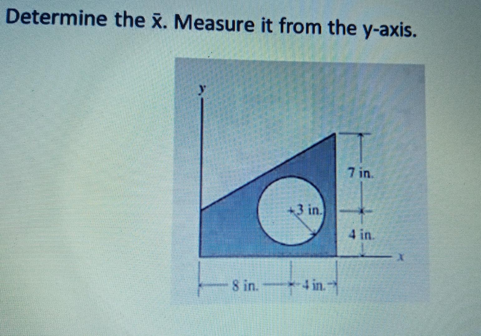 Solved Determine the X. Measure it from the y-axis. | Chegg.com