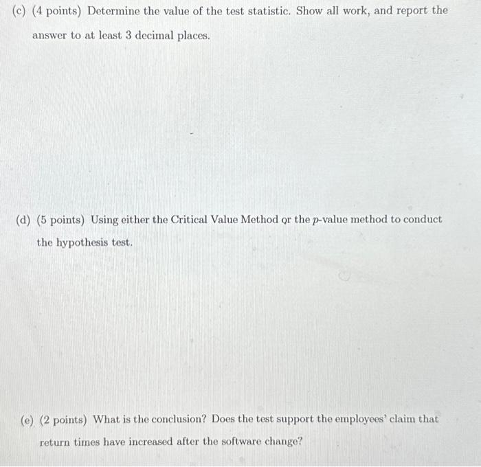 Solved 8. ( 15 points) In the returns department of a | Chegg.com