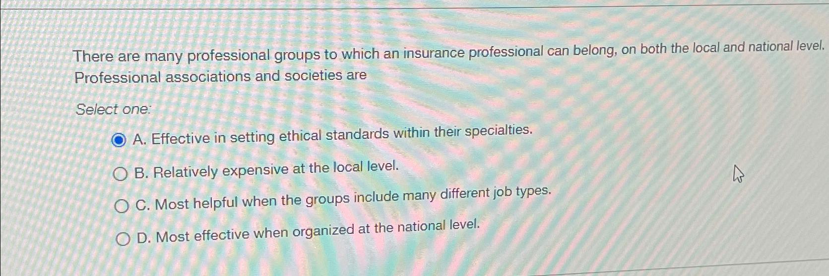 Solved There are many professional groups to which an | Chegg.com