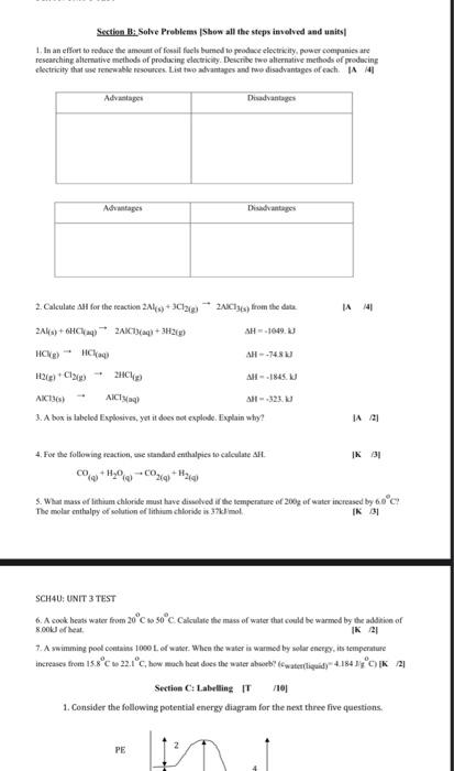 Solved Q1 Identify the system and the surroundings in cach | Chegg.com