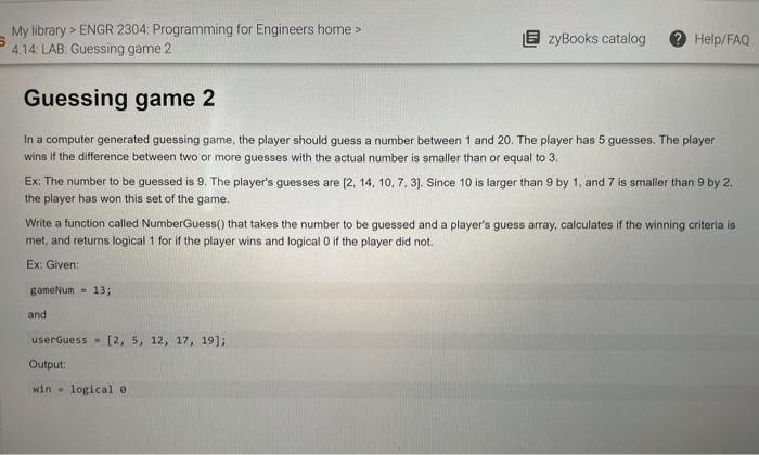Solved 1)Guessing Game 2In A Computer Generated Guessing | Chegg.Com