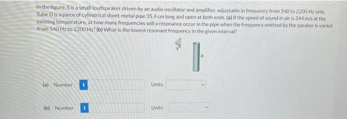 Solved In the figure, S is a small loudspeaker driven by an | Chegg.com