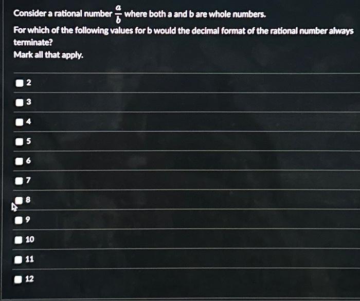 Solved Consider A Rational Number Ba Where Both A And B Are | Chegg.com