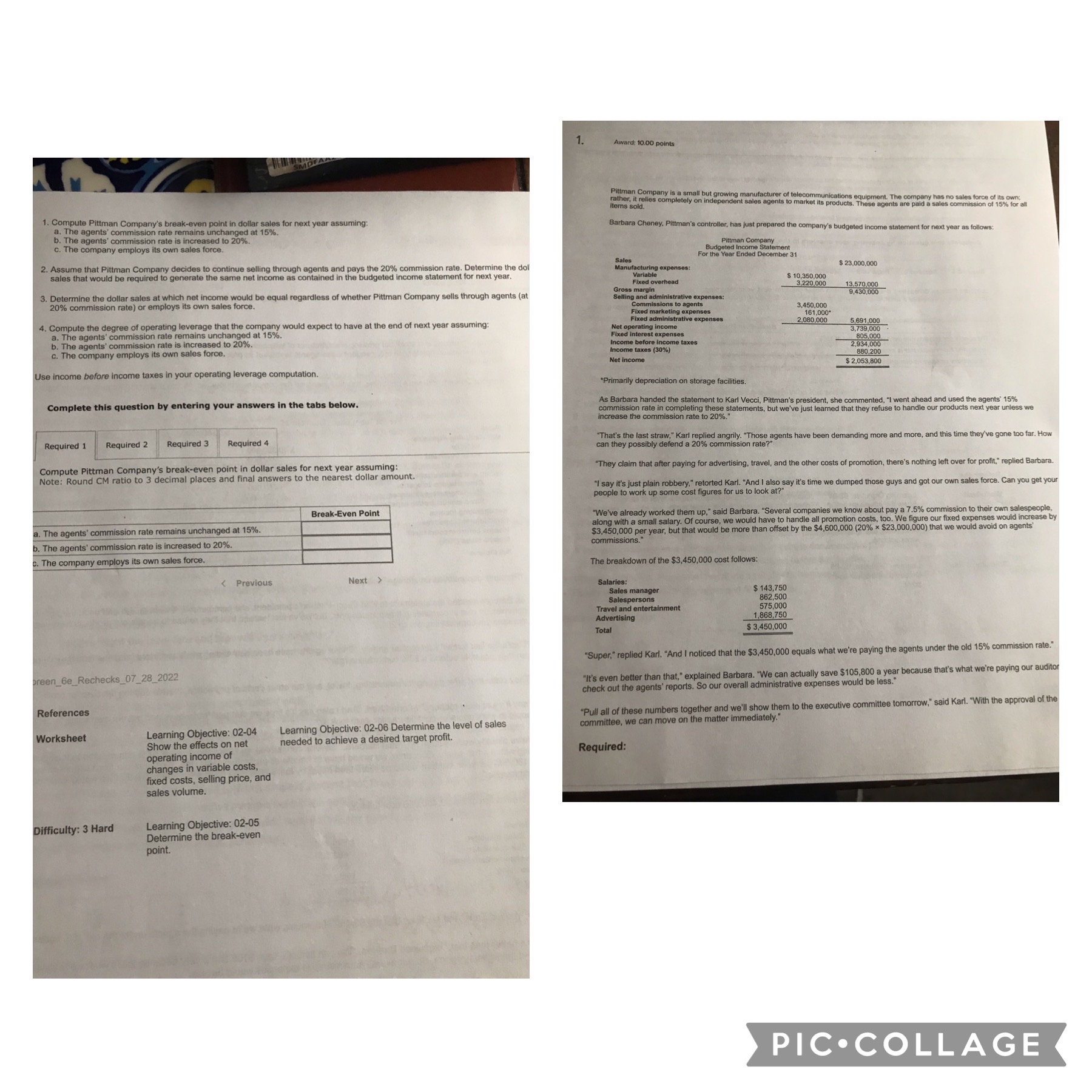 Solved Need to find all requirements:1-agents commission | Chegg.com