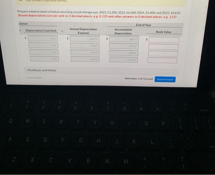 Solved Prepare a depreciation schedule assuming actual | Chegg.com