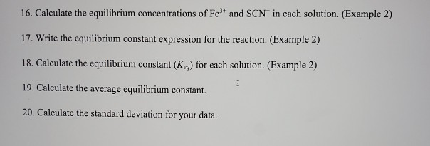 Part B - Determination Of The Equilibrium Constant | Chegg.com