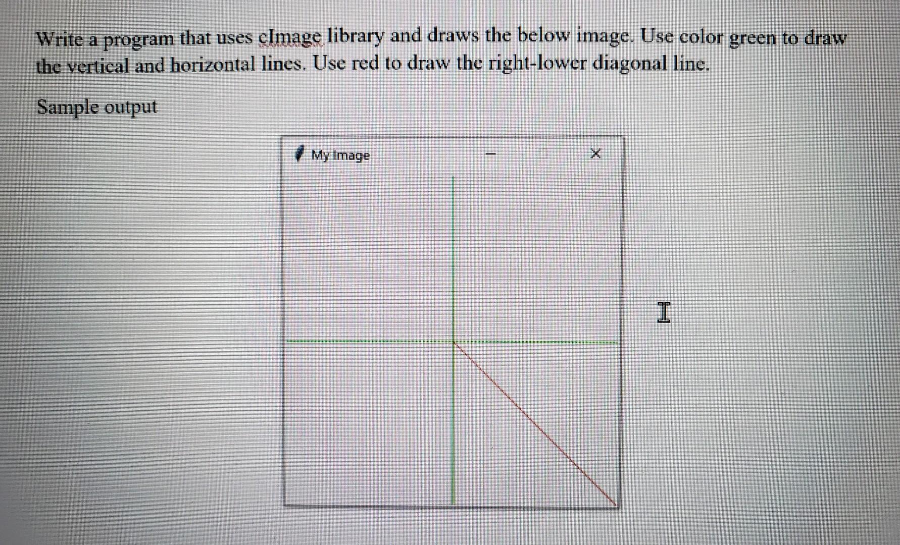 Solved Write a program that uses clmage library and draws | Chegg.com
