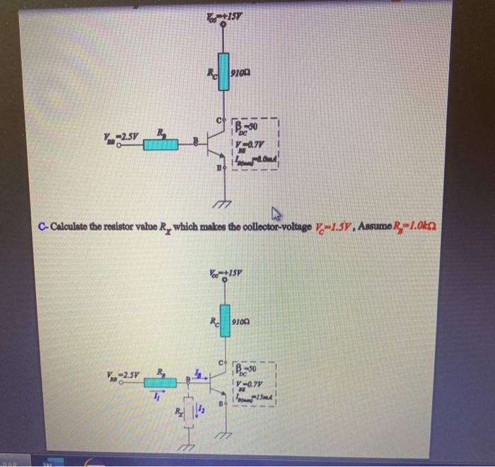 Solved DC Question-1 A typical BJT transistor circuit comes Circuit Diagram