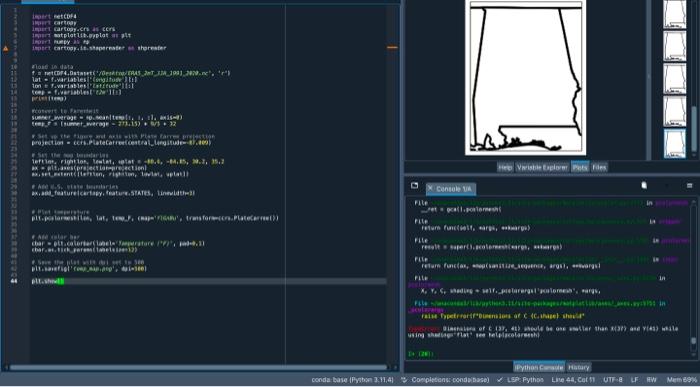Solved i need help writing a python code. im trying to show | Chegg.com