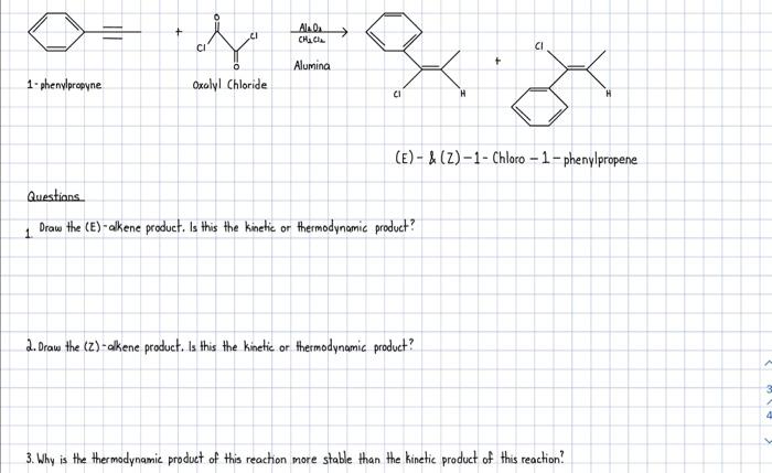 Solved (E)−&(Z)−1 - Chloro −1-phenylpropene Questions 1 | Chegg.com