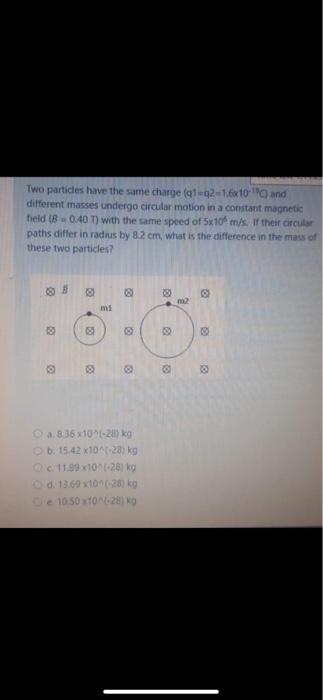 Solved Two particles have the same charge (91-92-1.6x10 and | Chegg.com
