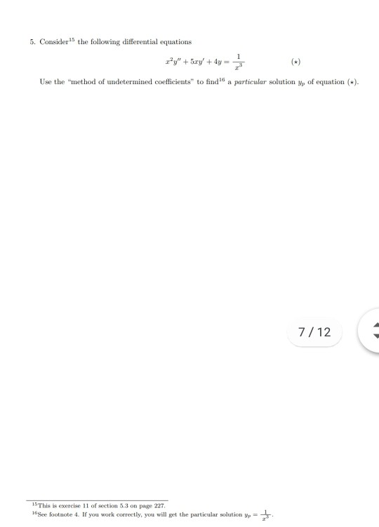 Solved 6. Consider the following differential equation. | Chegg.com