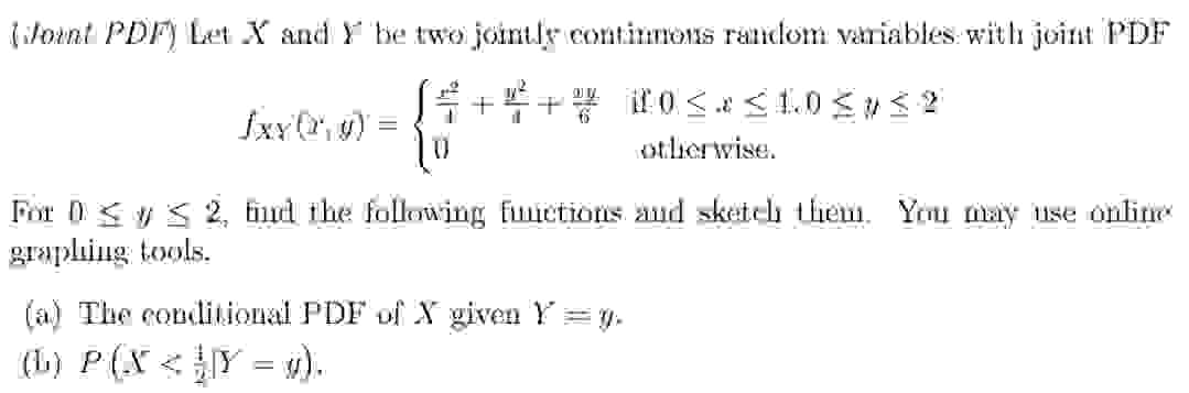 Solved (ifount PDF) ﻿Let x ﻿and Y ﻿be two joimtly contirnors | Chegg.com