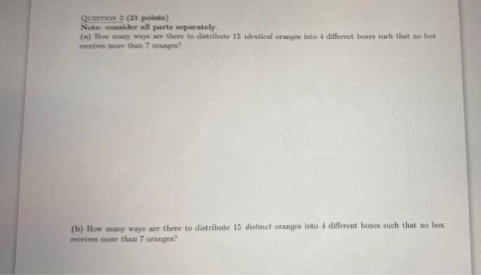 Solved QUESTION 2 (21 points) Notes consider all parts | Chegg.com