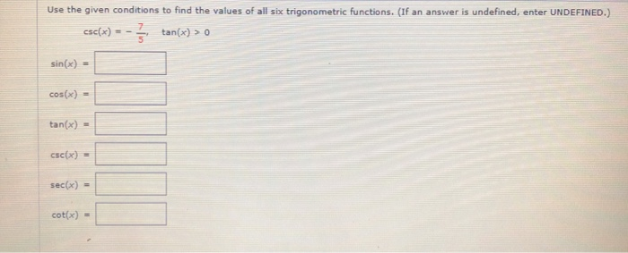 Solved Fill in the blank to complete the trigonometric | Chegg.com