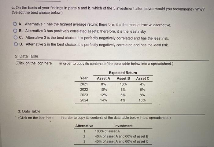 Solved 3. You have been given the following return data, ? | Chegg.com