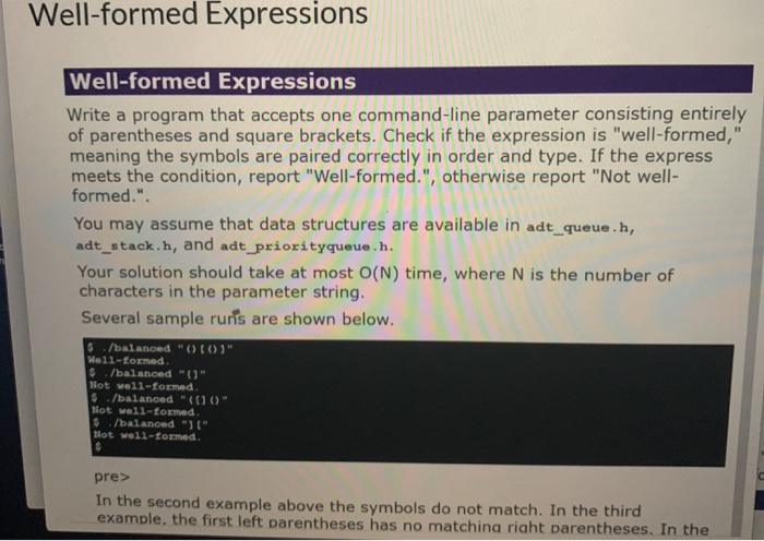 Solved Well-formed Expressions Well-formed Expressions Write 