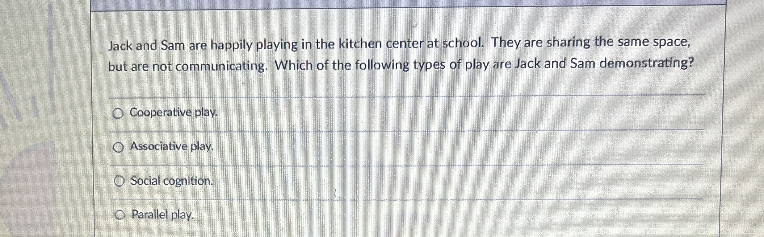 Solved Jack and Sam are happily playing in the kitchen | Chegg.com