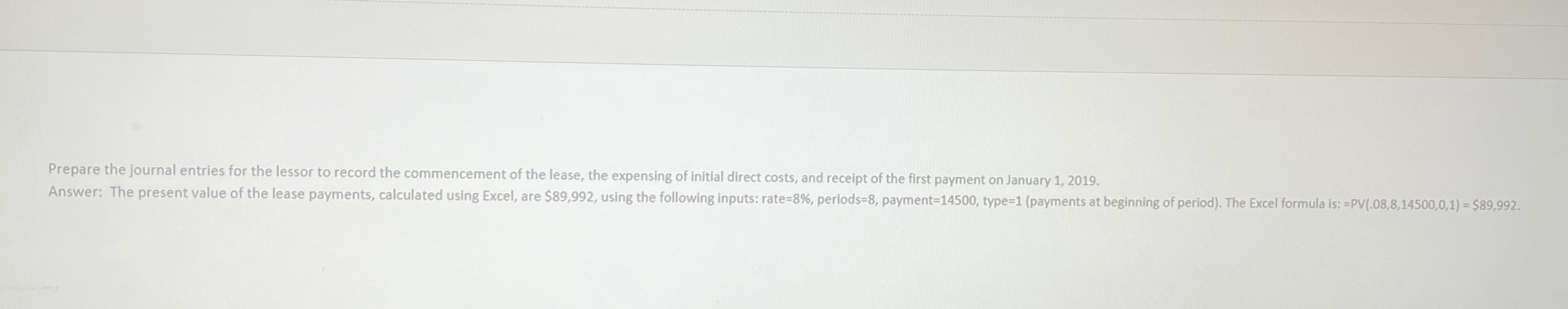 Solved Prepare the journal entries for the lessor to record Chegg com