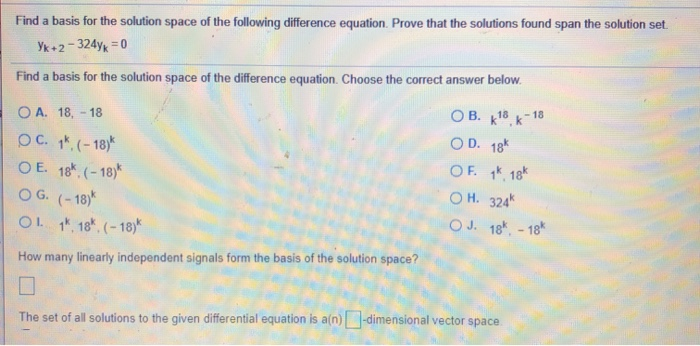 Solved Find a basis for the solution space of the following | Chegg.com