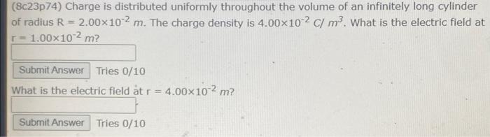 Solved Two Infinite Sheets Of Charge Are Separated By 10 Cm | Chegg.com ...