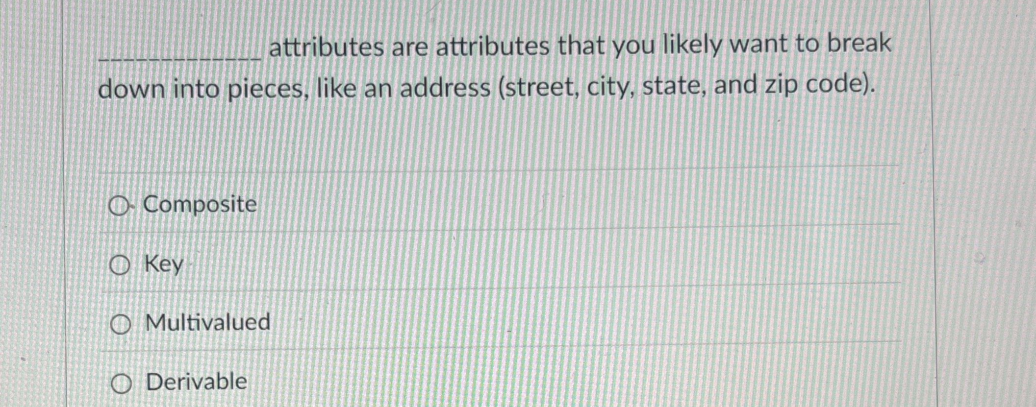 Solved attributes are attributes that you likely want to