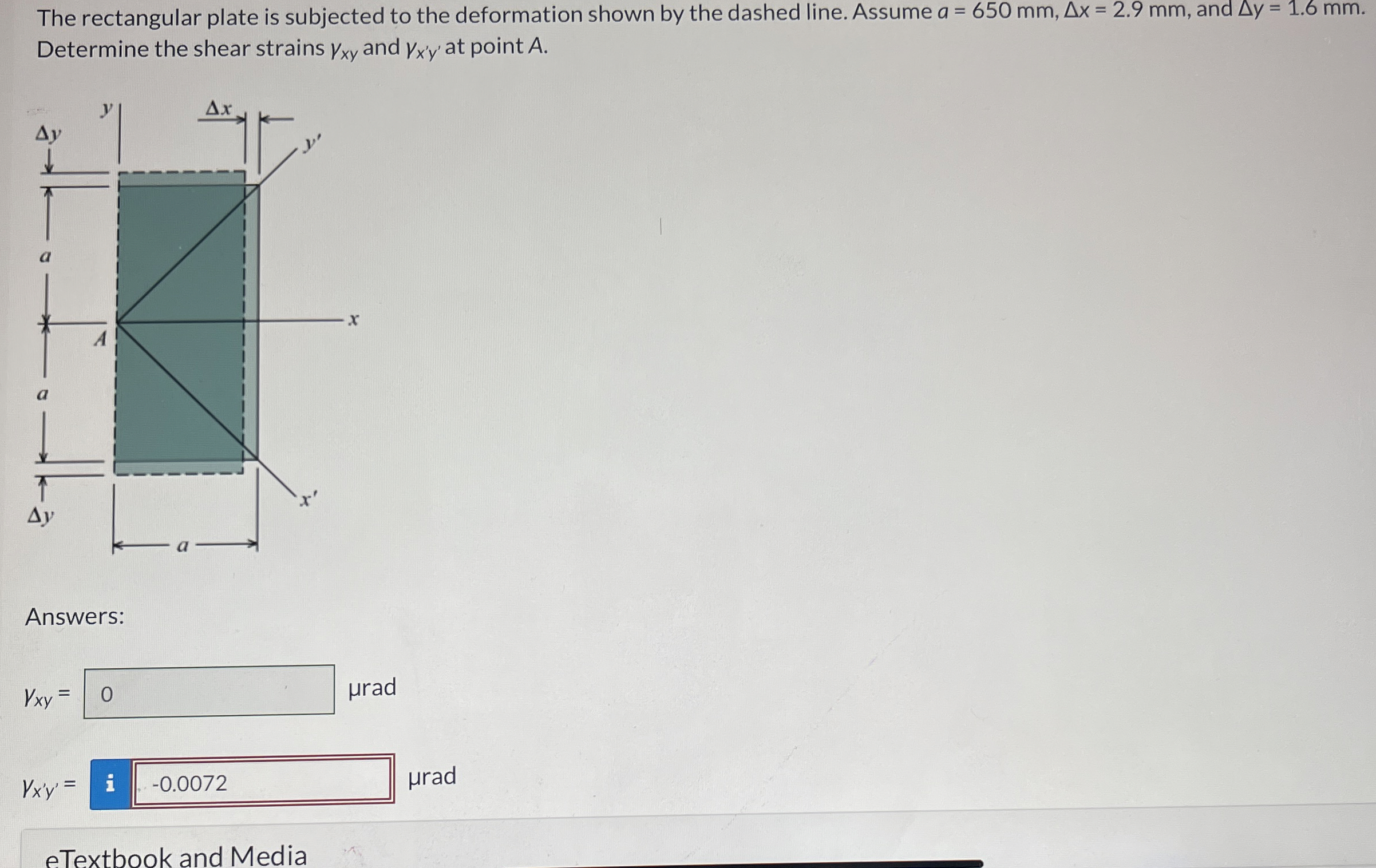 Solved The rectangular plate is subjected to the deformation | Chegg.com