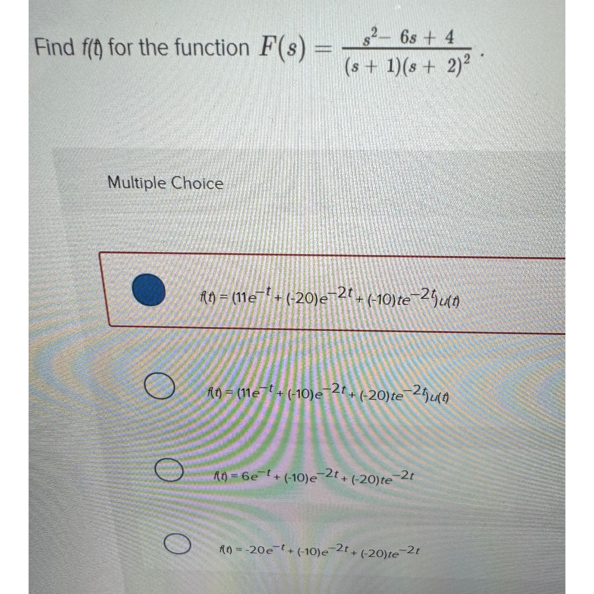 Solved Find F(t) ﻿for The Function | Chegg.com