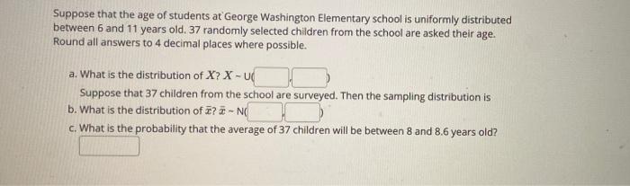 Solved Suppose that the age of students at George Washington | Chegg.com