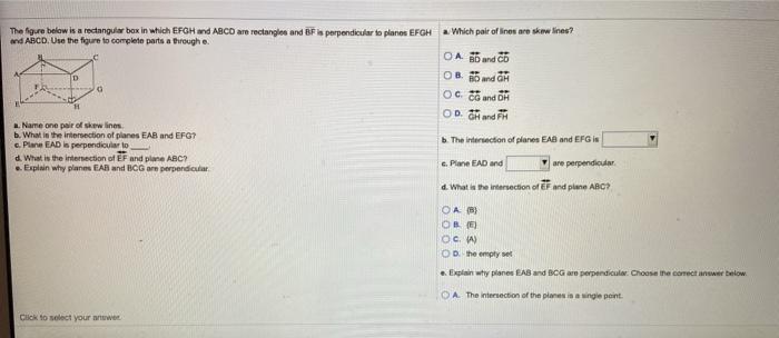 Solved The figure below is a rectangular box in which EFGH | Chegg.com