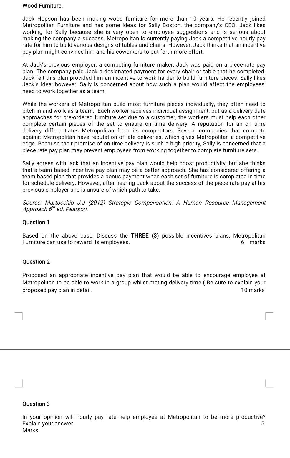 Solved Wood Furniture. Jack Hopson has been making wood