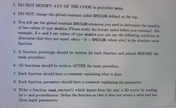 Solved 2. DO NOT MODIFY ANY OF THE CODE in procedure main. | Chegg.com