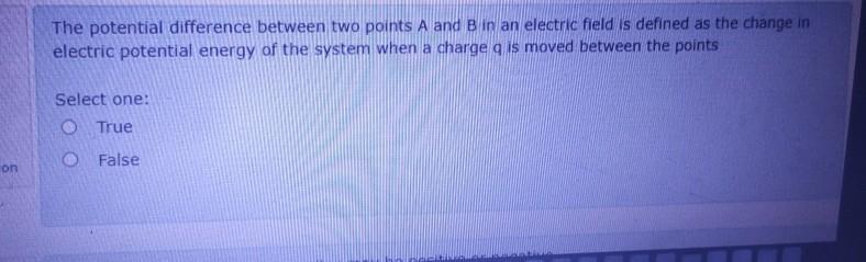 Solved The potential difference between two points A and B | Chegg.com