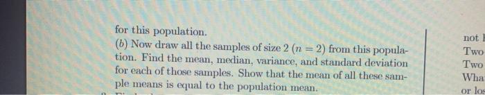 Solved 3.1 Practice Problems: 1. Consider a population P = | Chegg.com