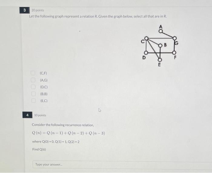 Solved Let The Following Graph Represent A Relation R. Given | Chegg.com