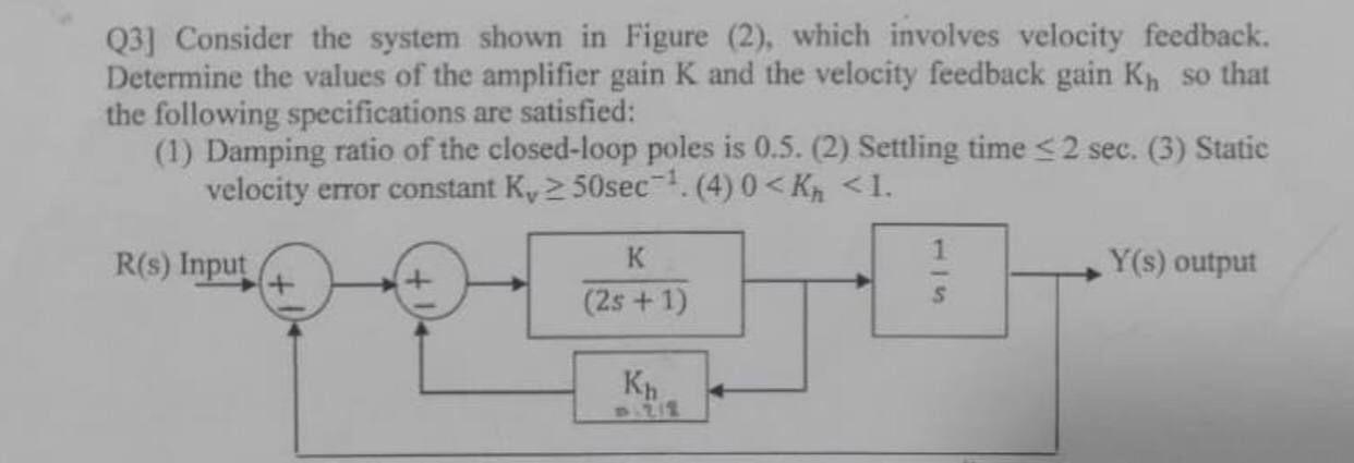 Solved Q3] Consider The System Shown In Figure 2 Which